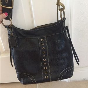Black Leather Coach Bag